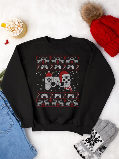 Video Game Ugly Christmas , Christmas Gifts For Men Women Gamer, Christmas Ugly Sweatshirt, Holiday Season Gifts For Boys Girls