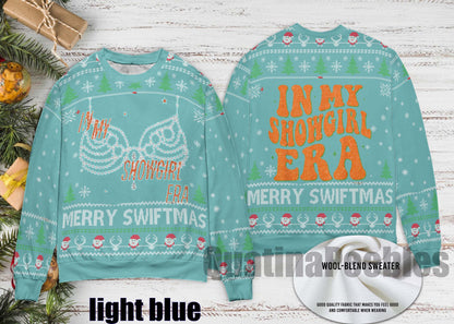In My Showgirl Era Ugly Christmas Sweater, Vintage Showgirl Shirt The Life Of A Showgirl 2025 New Album Ugly Sweater, Gift For Men Women