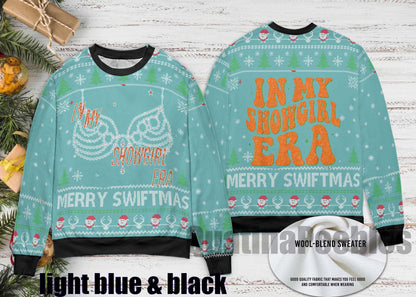 In My Showgirl Era Ugly Christmas Sweater, Vintage Showgirl Shirt The Life Of A Showgirl 2025 New Album Ugly Sweater, Gift For Men Women