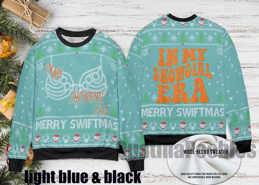 In My Showgirl Era Ugly Christmas Sweater, Vintage Showgirl Shirt The Life Of A Showgirl 2025 New Album Ugly Sweater, Gift For Men Women