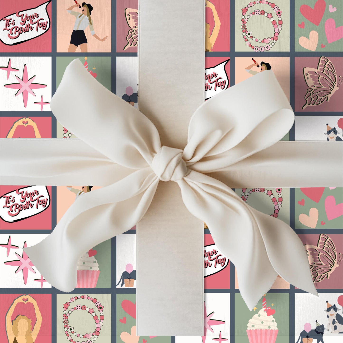 Taylor Birthday Gift Wrap: Pop Star Theme, Matte or Satin Finish