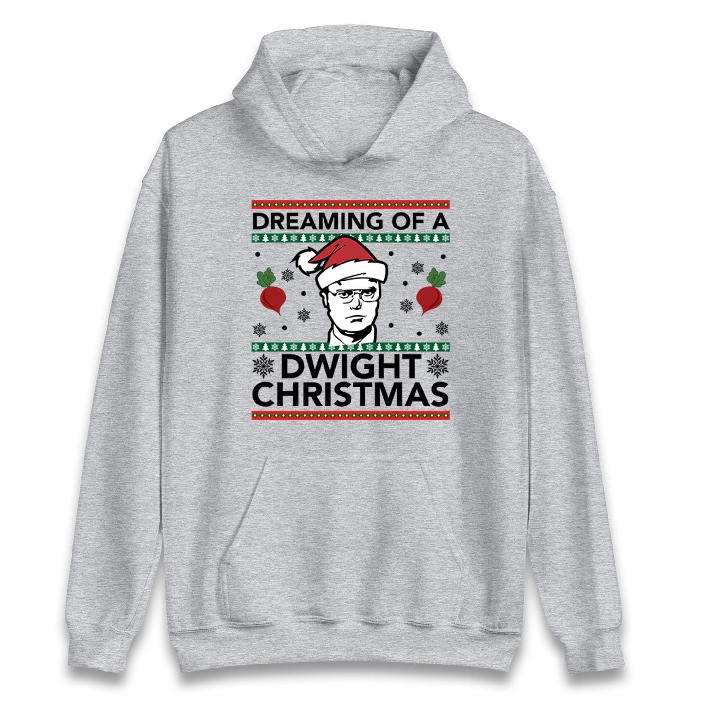 Dreaming Of A Dwight Christmas Jumper, Funny TV Show Xmas Hoodie, Office Holiday Party T Shirt, Festive Gift Sweatshirt