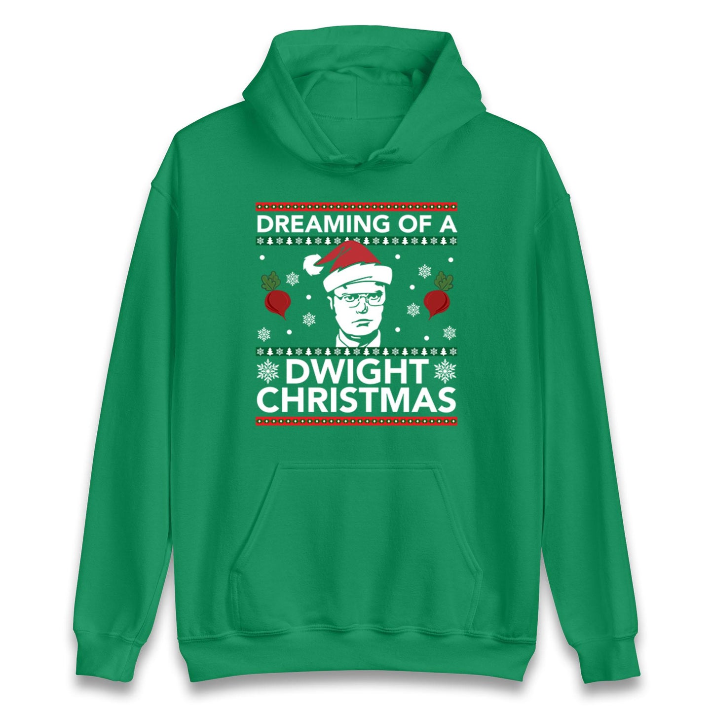 Dreaming Of A Dwight Christmas Jumper, Funny TV Show Xmas Hoodie, Office Holiday Party T Shirt, Festive Gift Sweatshirt