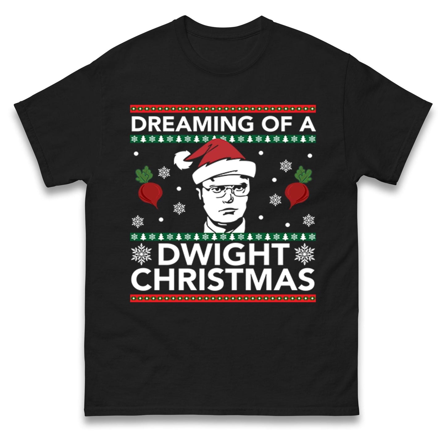 Dreaming Of A Dwight Christmas Jumper, Funny TV Show Xmas Hoodie, Office Holiday Party T Shirt, Festive Gift Sweatshirt
