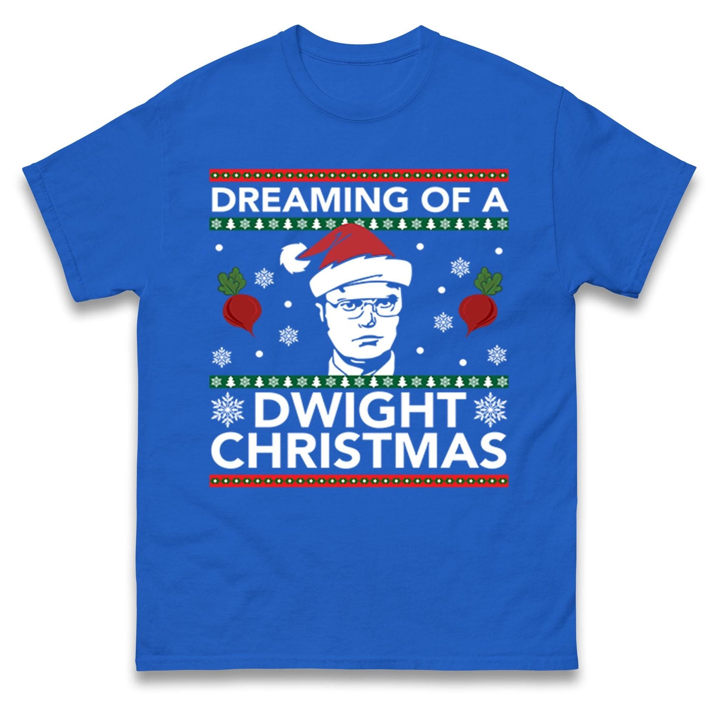 Dreaming Of A Dwight Christmas Jumper, Funny TV Show Xmas Hoodie, Office Holiday Party T Shirt, Festive Gift Sweatshirt