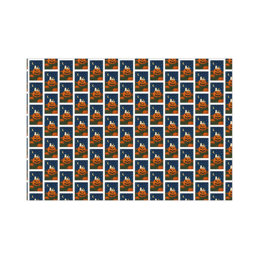 The Great Pumpkin Peanuts Snoopy Woodstock Wrapping Paper, Christmas Halloween Gift Wrap, Holiday Present, Funny Cute Gift Wrap Sheets Book