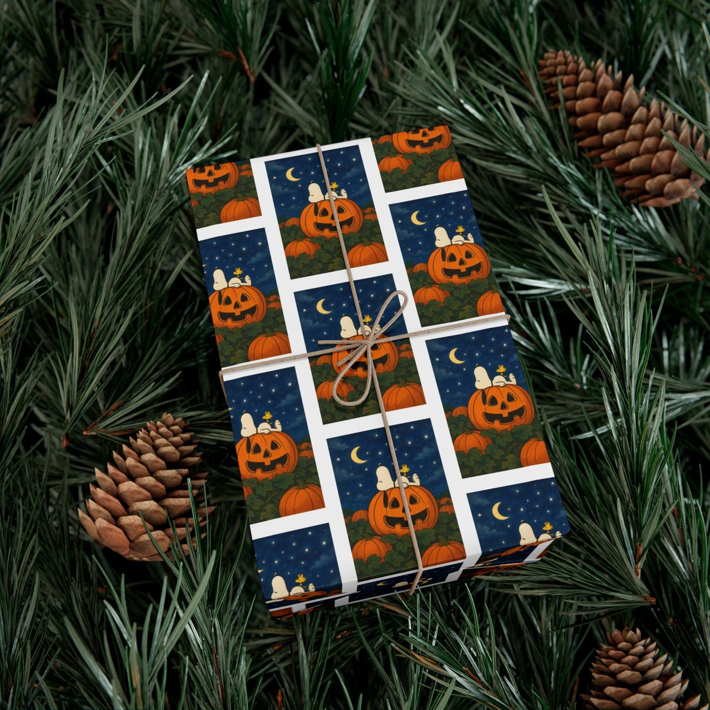 The Great Pumpkin Peanuts Snoopy Woodstock Wrapping Paper, Christmas Halloween Gift Wrap, Holiday Present, Funny Cute Gift Wrap Sheets Book