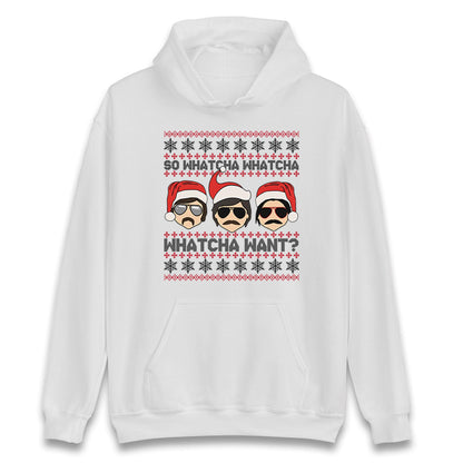 Funny Whatcha Want Christmas Jumper, Cool Retro Xmas Hoodie, Funky Holiday Party T Shirt, Humorous Festive Gift Sweatshirt