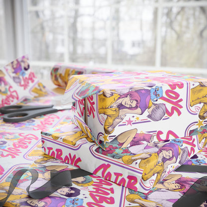 K-Pop Boy Group Wrapping Paper: Anime Style Gift Wrap