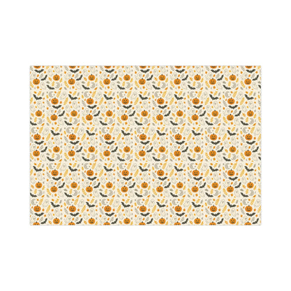 Gift Wrap Papers, Halloween Gift Wrap, Festive Wrapping Paper, Spooky Present Wrap, Cute Halloween Pattern, Gift Packaging