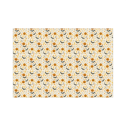 Gift Wrap Papers, Halloween Gift Wrap, Festive Wrapping Paper, Spooky Present Wrap, Cute Halloween Pattern, Gift Packaging