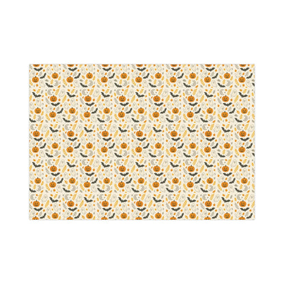 Gift Wrap Papers, Halloween Gift Wrap, Festive Wrapping Paper, Spooky Present Wrap, Cute Halloween Pattern, Gift Packaging