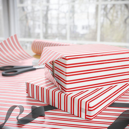 Ticking Stripe Papers, Christmas gift wrapping paper, holiday gift wrap, Xmas wrapping sheets, gift paper