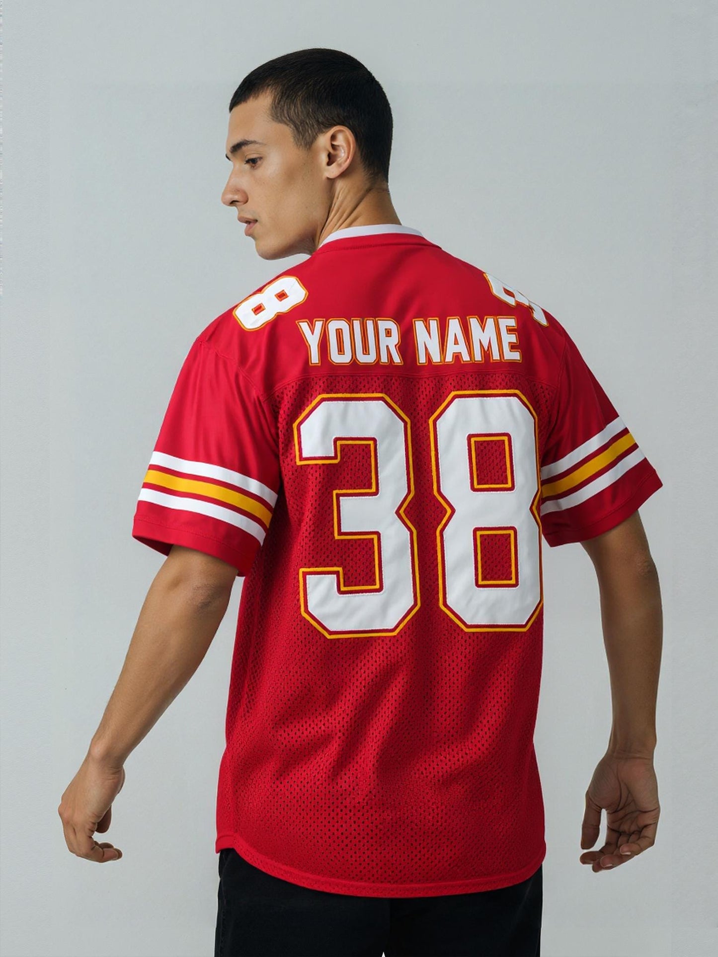 Custom Football Jersey Personalized Embroidery Name Number Logo Game Training Shirt Football Lover Uniform Gift for Men Women Youth Kids Fan