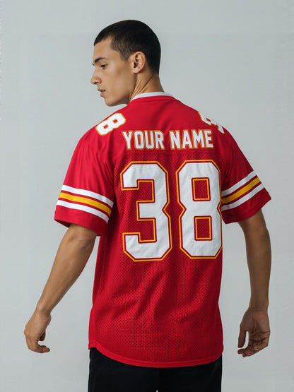 Custom Football Jersey Personalized Embroidery Name Number Logo Game Training Shirt Football Lover Uniform Gift for Men Women Youth Kids Fan