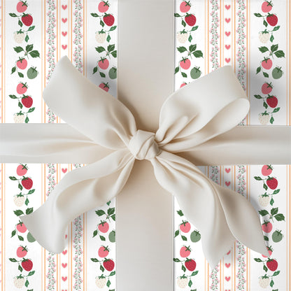 Pink Berry Wrapping Paper: Preppy Girly Gift Wrap