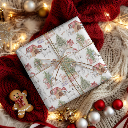 Jack Russell Terrier Christmas Gift Wrap - Holiday Dog Paper