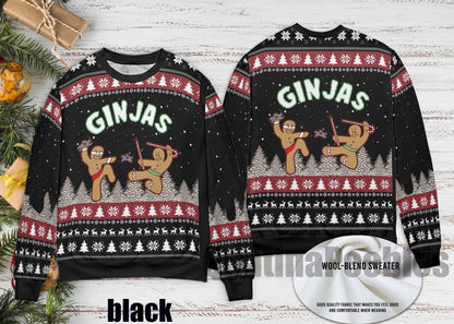 Gingerbread Christmas Ugly Sweater, Gingerbread Xmas Party Sweater, Gingerbread Unisex Funny Sweater for Family, Christmas Ugly Sweater
