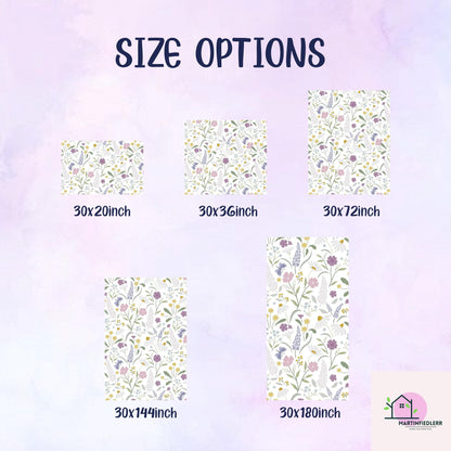 Wildflower Meadow Wrapping Paper: Pastel Floral Print, Eco-Friendly