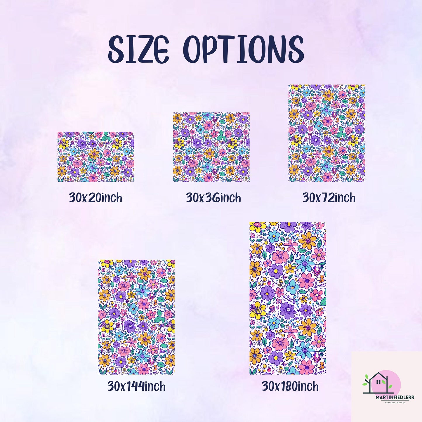 Pastel Cartoon Floral Wrapping Paper: Recycled Smooth Paper