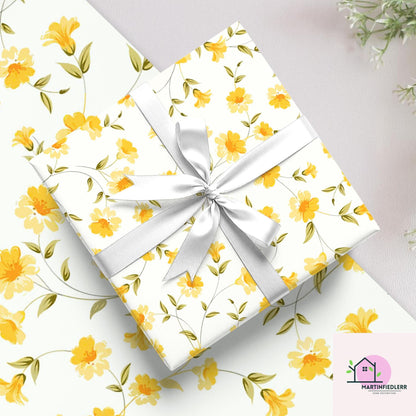 Vintage Floral Wrapping Paper: Recycled Fiber, Elegant Gift Wrap