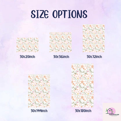 Blush Floral Wrapping Paper: Minimal Pastel Style, Plant-Based