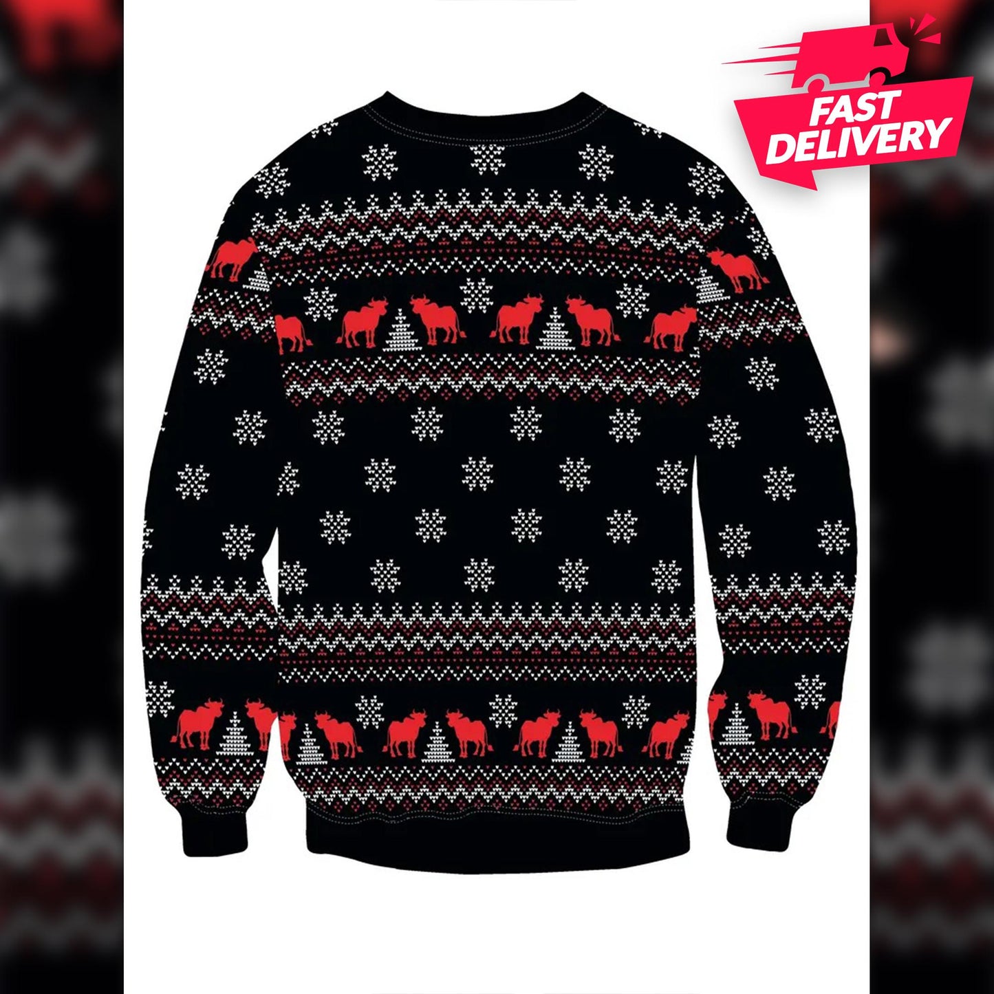 Funny Cow Christmas Sweatshirt, Jesus Birthday Christmas Ugly Shirt, Family Matching Outfit, Friends Party, Hoodie Christmas Gifts For Dad