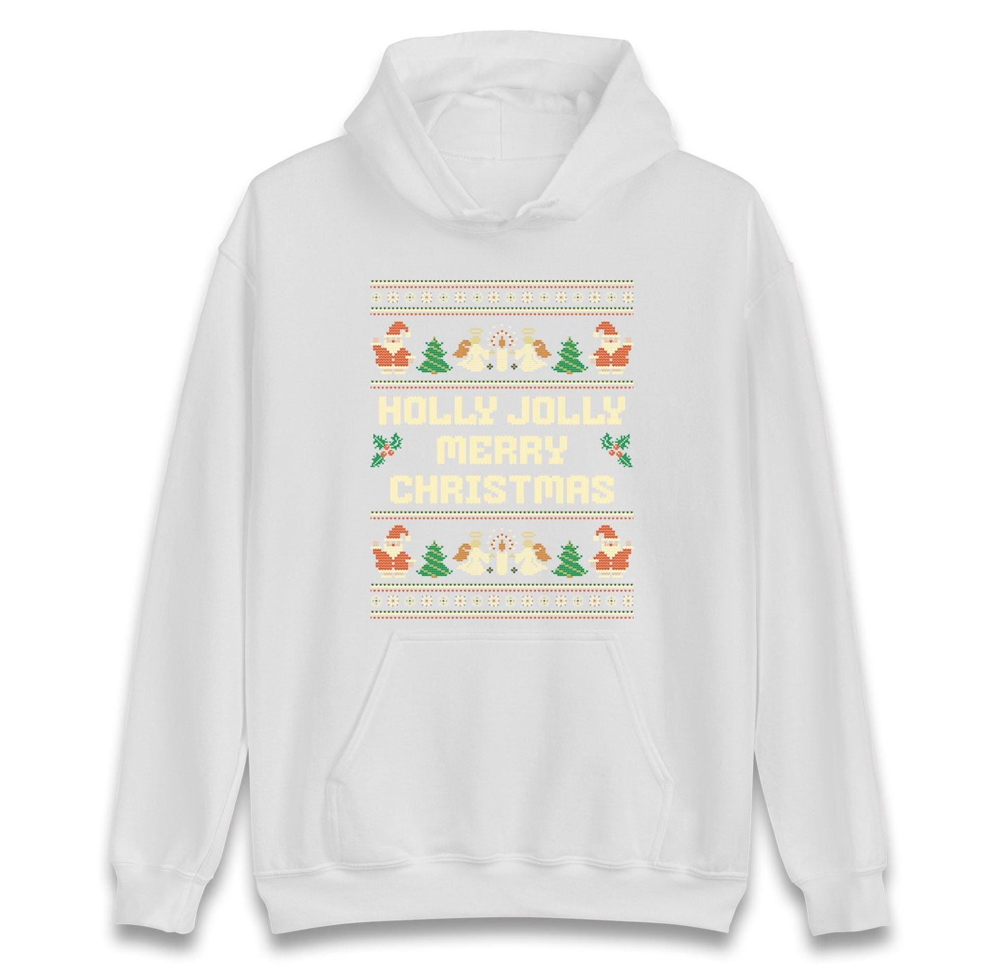 Holly Jolly Christmas Jumper, Xmas Festive Tee Top, Funny Xmas Ugly Jumper, Funny Christmas Hoodie, Xmas Carol Song Sweat Shirt