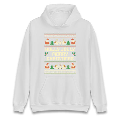 Holly Jolly Christmas Jumper, Xmas Festive Tee Top, Funny Xmas Ugly Jumper, Funny Christmas Hoodie, Xmas Carol Song Sweat Shirt