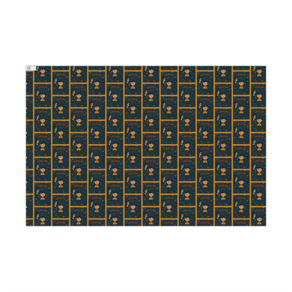 Wrapping Paper, Coraline Movie Wuss Puss Cat and Other Mother Gift Wrap with Buttons