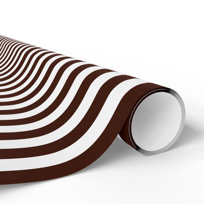 Brown and White Striped Wrapping Paper: Modern Minimalist Gift Wrap