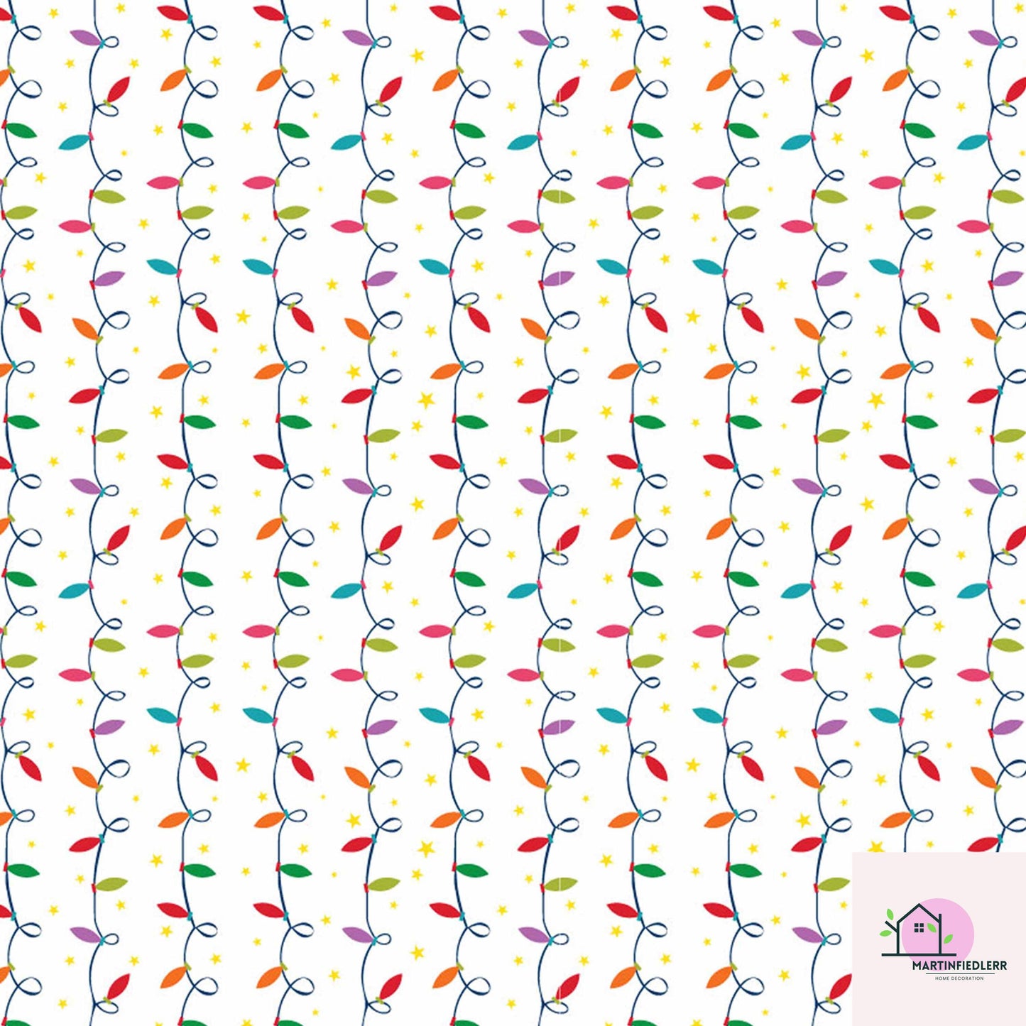Christmas Lights Wrapping Paper: Festive Holiday Art Paper
