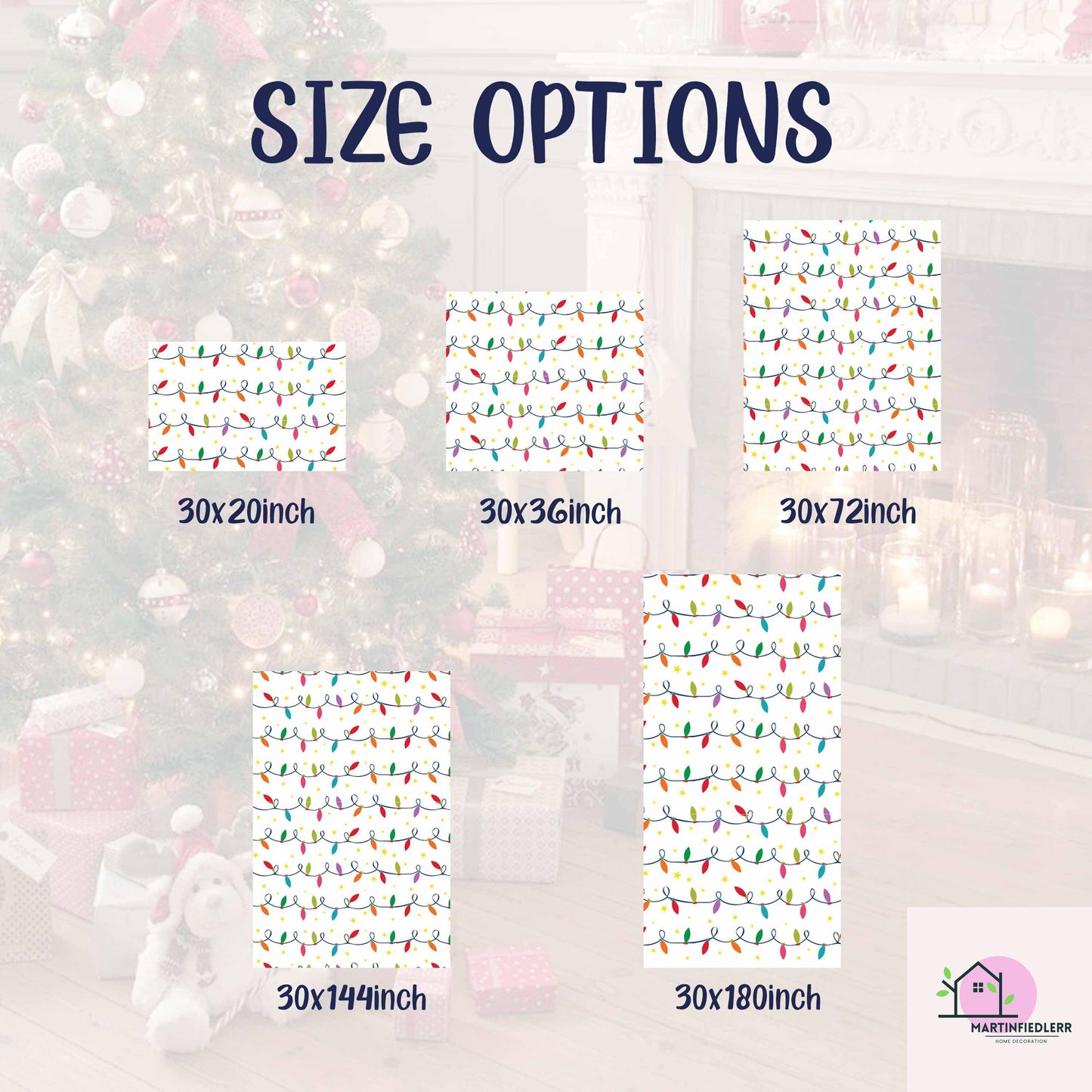 Christmas Lights Wrapping Paper: Festive Holiday Art Paper
