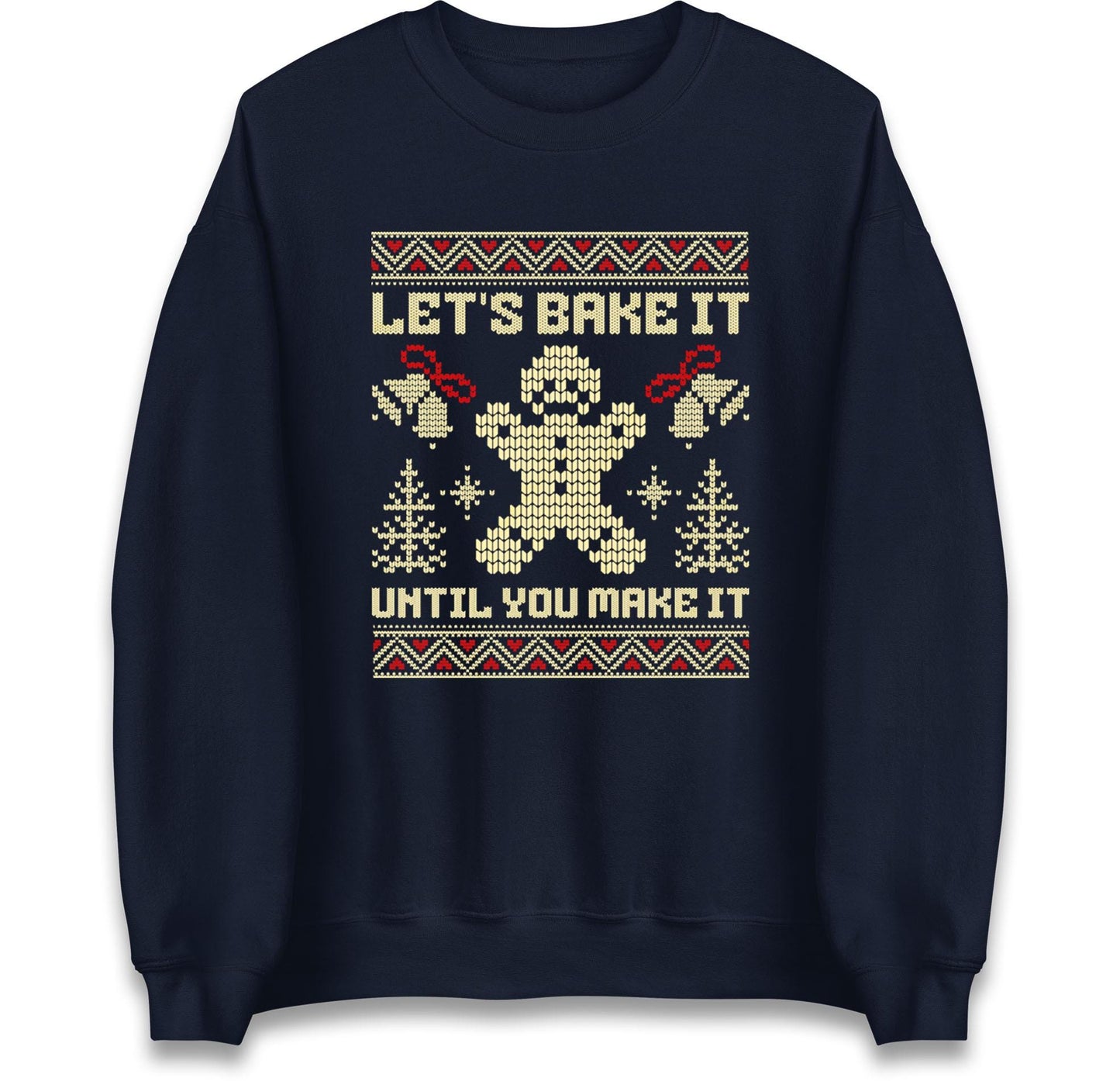 Funny Ugly Christmas Jumper Let’s Bake It Until You Make It, Funny Xmas Gingerbread Hoodie, Holiday Baking T Shirt, Festive Gift Top