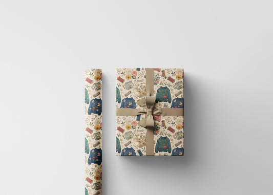 Yarn Lover Wrapping Paper Cute Knitting Gift Wrap for Makers DIY Crafters and Cozy Holiday Gift Giving #3