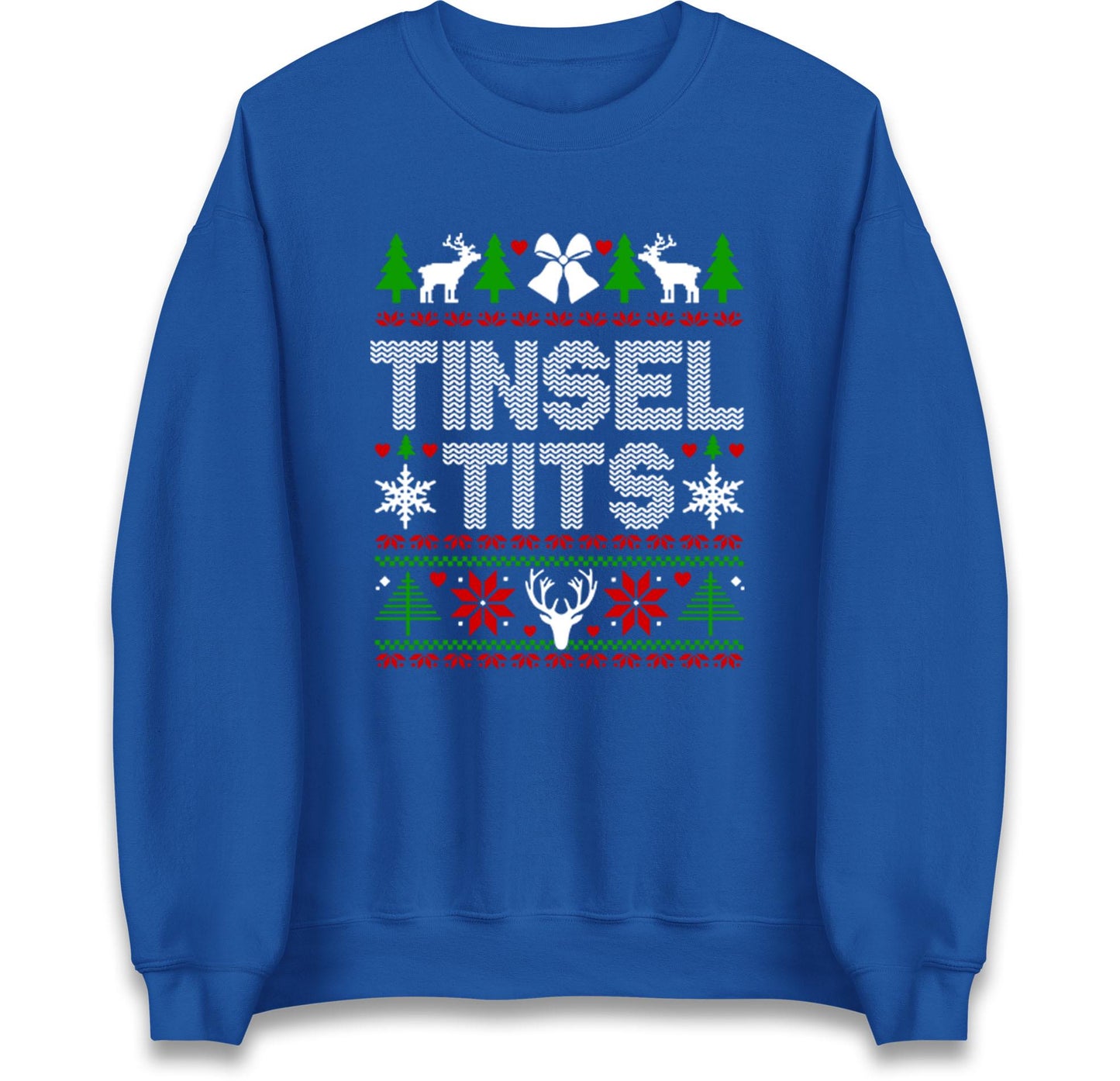 Funny Rude Christmas Jumper Tinsel T*ts, Funny Xmas Santa Hoodie, Adventure Christmas T Shirt, Festive Gift Top