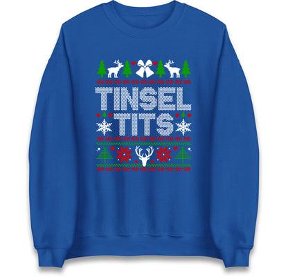Funny Rude Christmas Jumper Tinsel T*ts, Funny Xmas Santa Hoodie, Adventure Christmas T Shirt, Festive Gift Top