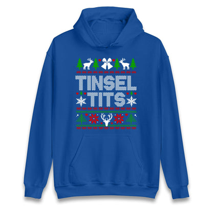Funny Rude Christmas Jumper Tinsel T*ts, Funny Xmas Santa Hoodie, Adventure Christmas T Shirt, Festive Gift Top