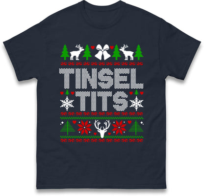 Funny Rude Christmas Jumper Tinsel T*ts, Funny Xmas Santa Hoodie, Adventure Christmas T Shirt, Festive Gift Top