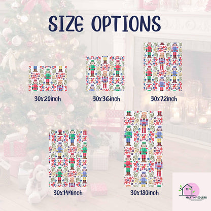 Nutcracker Wrapping Paper: Vintage Floral Toy Soldier, Festive Gift Wrap