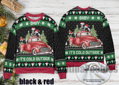 Baby It’s Cold Outside Funny Cow Ugly Christmas Sweater, Baby It’s Cold Outside  Ugly Christmas Sweater,  Xmas Sweater, Gift For Men Women