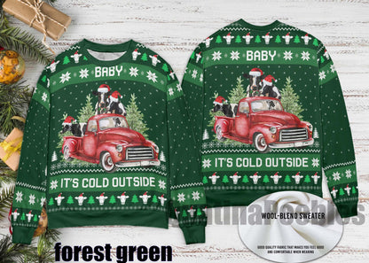 Baby It’s Cold Outside Funny Cow Ugly Christmas Sweater, Baby It’s Cold Outside  Ugly Christmas Sweater,  Xmas Sweater, Gift For Men Women
