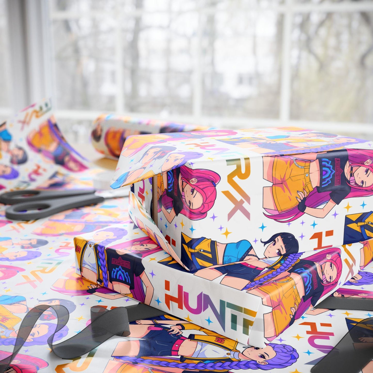 K-Pop Demon Hunter Wrapping Paper | Colorful Pop Star Gift Wrap | Korean Pop Aesthetic Gift Wrap for Birthdays, Fans & Holidays