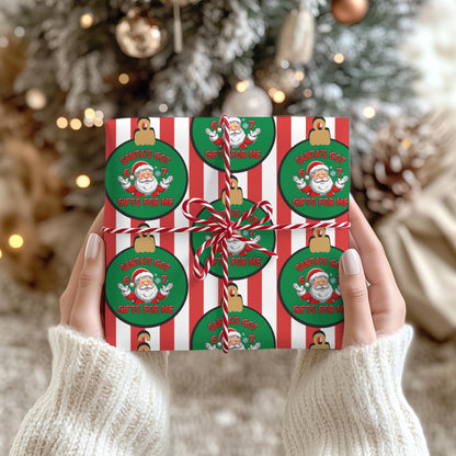 Santa 67 Wrapping Papers, 67 Meme Funny Christmas Gift Wrap for Kids, Santa Brain Rot Funny Gift Idea, Holiday Wrapping Roll