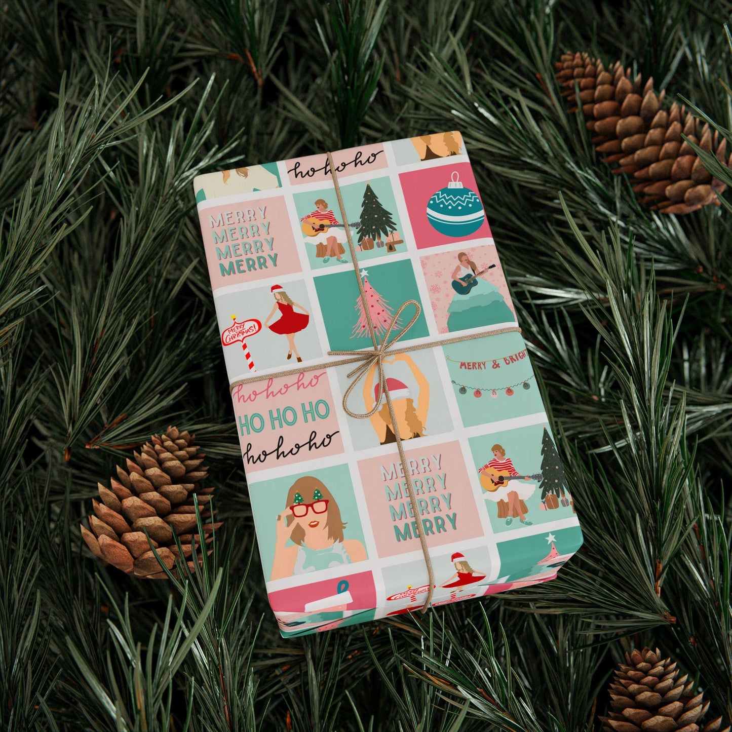 Christmas Taylor Gift Wrapping Paper: Holiday Xmas Gift Wrap, Swift Shipping