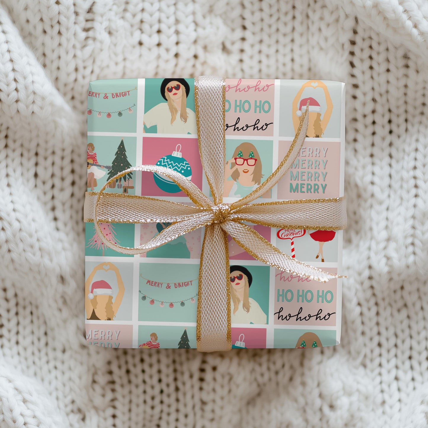 Christmas Taylor Gift Wrapping Paper: Holiday Xmas Gift Wrap, Swift Shipping