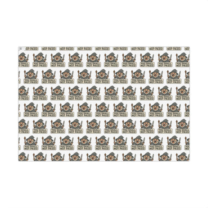 You Shall Not Pass! Wrapping Paper, Lord of the Rings Gandalf the Grey Design, Holiday Gift Wrap, Present Wrap, Party Decoration Paper