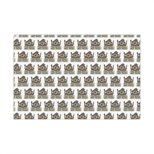 You Shall Not Pass! Wrapping Paper, Lord of the Rings Gandalf the Grey Design, Holiday Gift Wrap, Present Wrap, Party Decoration Paper