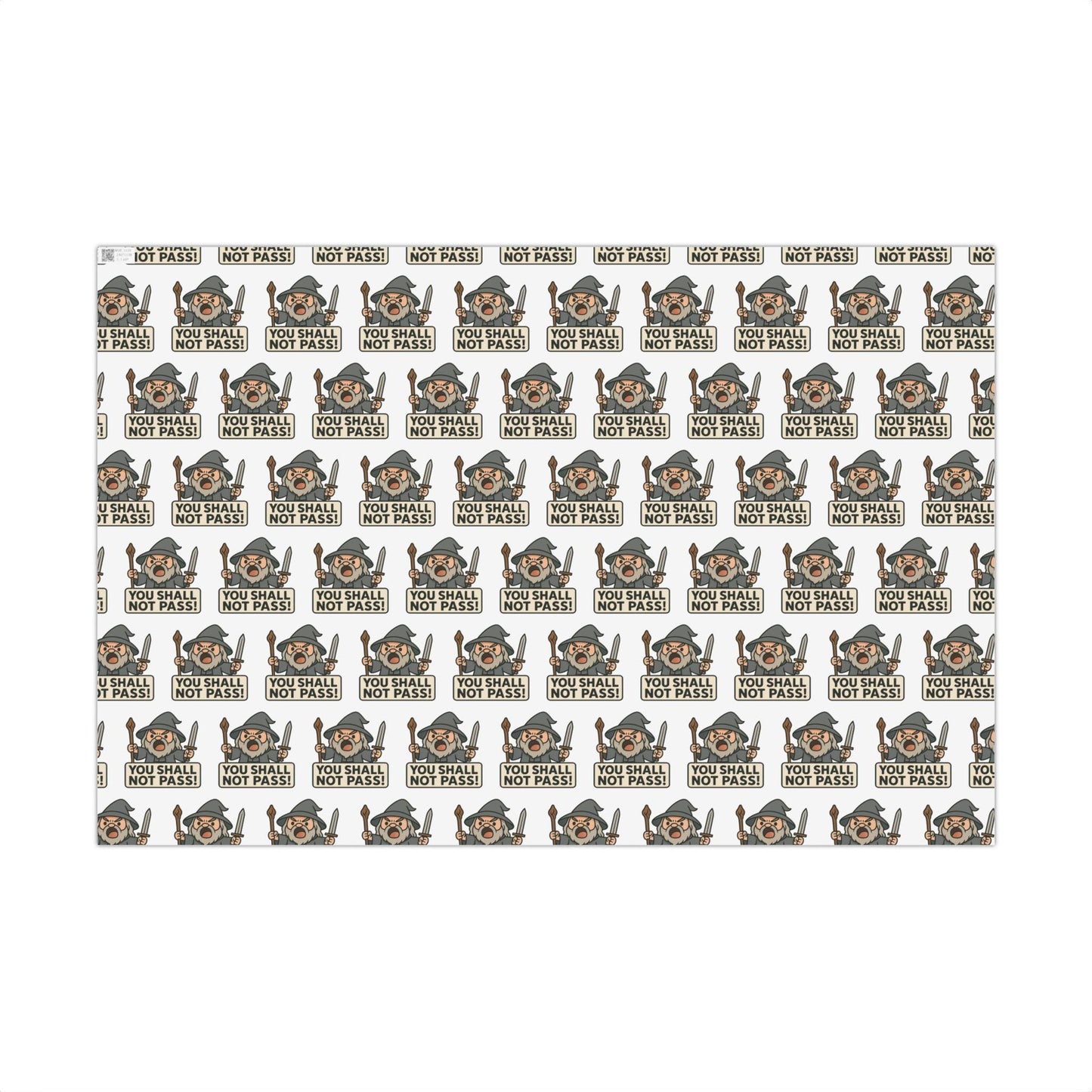 You Shall Not Pass! Wrapping Paper, Lord of the Rings Gandalf the Grey Design, Holiday Gift Wrap, Present Wrap, Party Decoration Paper