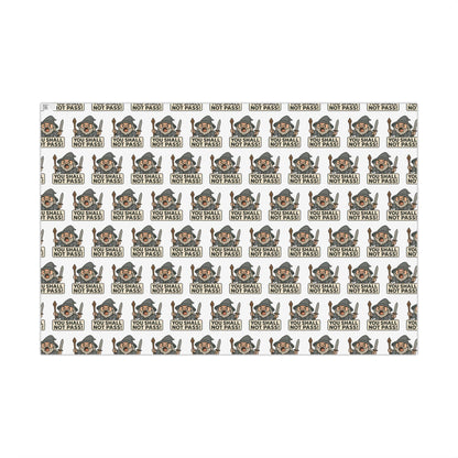 You Shall Not Pass! Wrapping Paper, Lord of the Rings Gandalf the Grey Design, Holiday Gift Wrap, Present Wrap, Party Decoration Paper